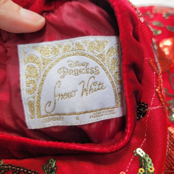 Disney Princess Snow White Dress Red Apples Special Occasion Formal Girls 4 - Picture 5 of 8
